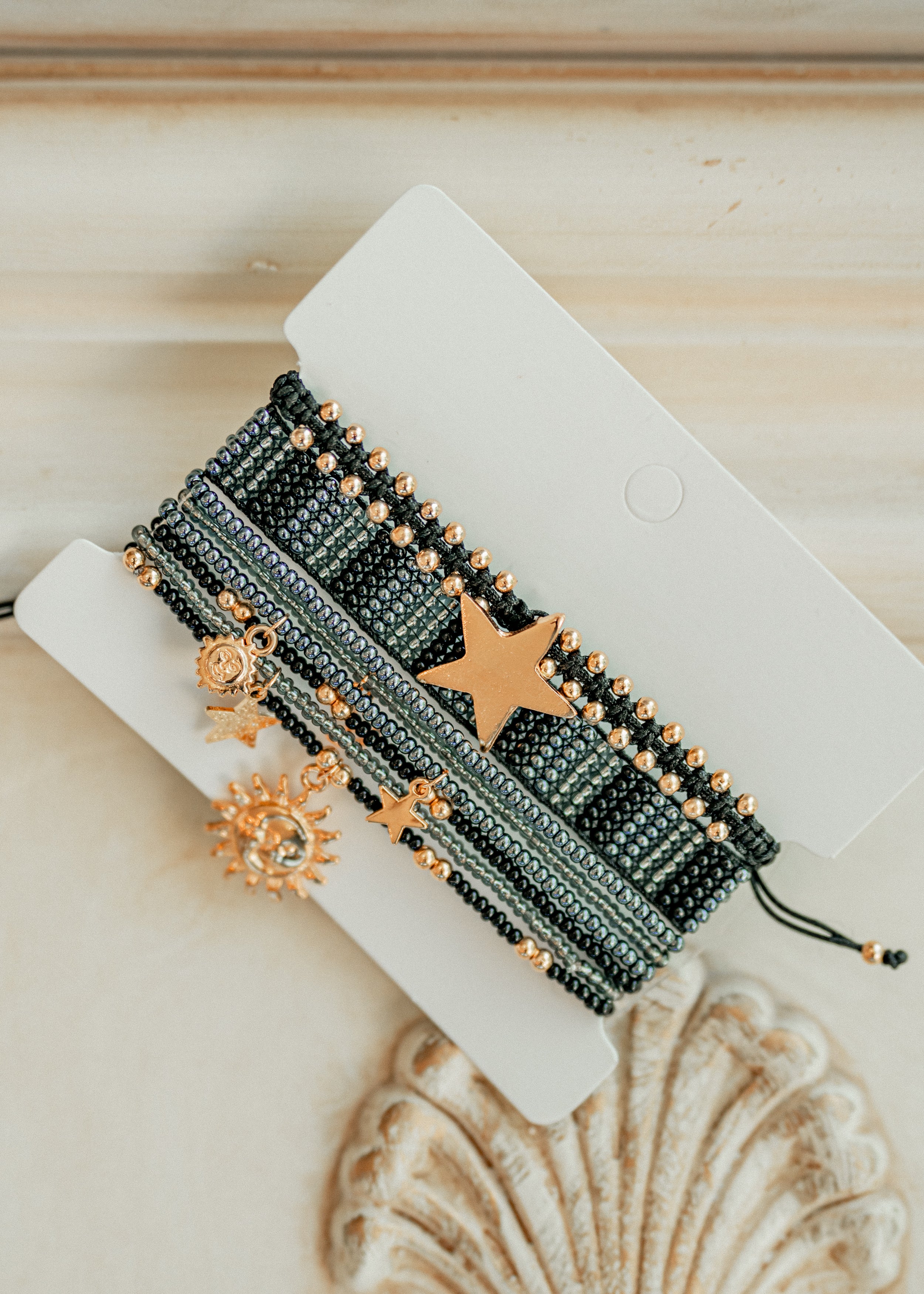 Black Star Bracelet Set